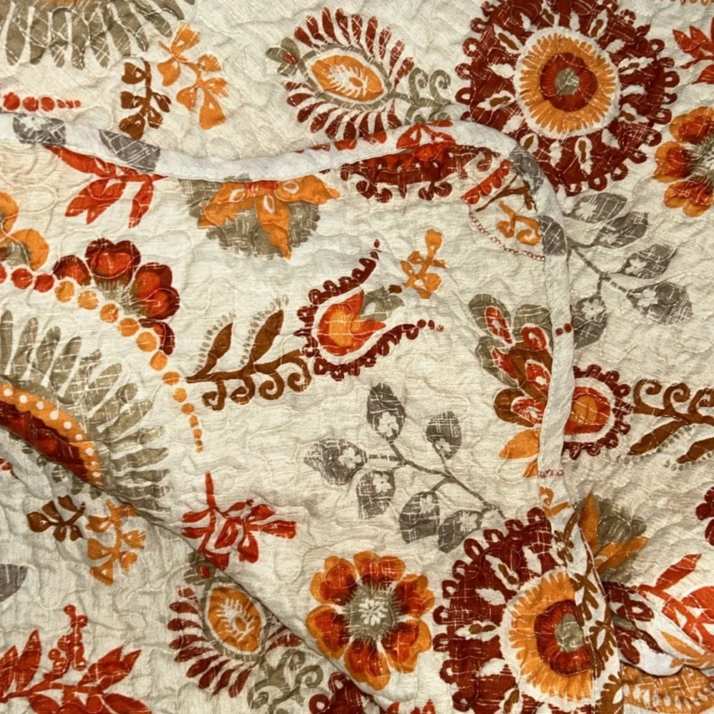 Vintage Twin Bedspread with 2 Pillow Shams